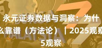 永元证券数据与洞察：为什么靠谱（方法论）｜2025观察