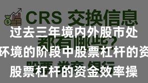 过去三年境内外股市处于震荡市环境的阶段中股票杠杆的资金效率操